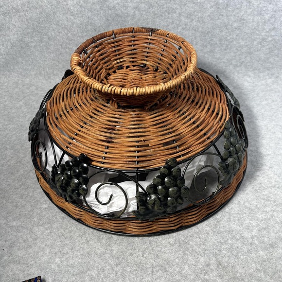 Faux Silk Vegetable Lot with Wicker Metal Basket Centerpiece Farmhouse Playhouse - Picture 13 of 16